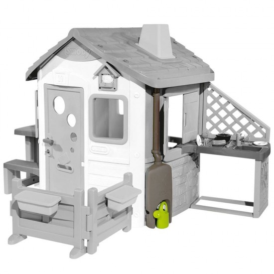 Jgheab Smoby cu rezervor de colectare a apei de ploaie pentru casuta Jura Lodge