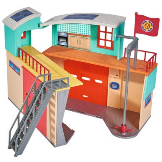 Jucarie Dickie Toys Statie de pompieri Fireman Sam cu figurina si accesorii