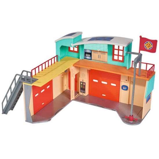 Jucarie Dickie Toys Statie de pompieri Fireman Sam cu figurina si accesorii