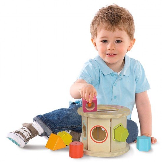 Jucarie din lemn cu sortator Eichhorn Role Stacking