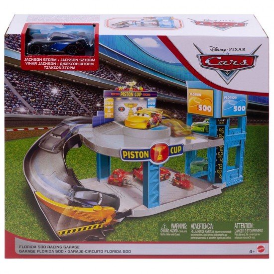 Jucarie Garaj Disney Cars Florida 500 cu masinuta