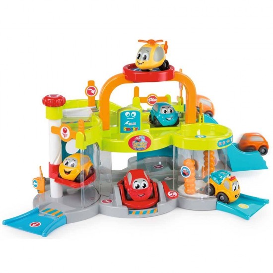 Jucarie Smoby Primul meu garaj Vroom Planet cu masinute