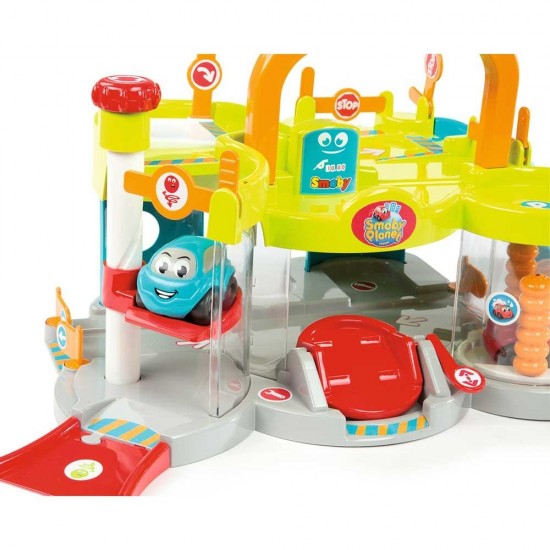 Jucarie Smoby Primul meu garaj Vroom Planet cu masinute