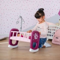 Leagan pentru papusa Smoby Baby Nurse mov cu carusel