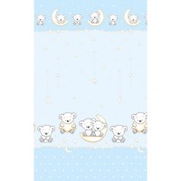 Lenjerie patut Hubners Ursulet pe Semiluna 5 piese albastru