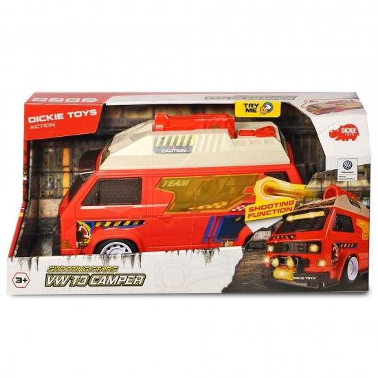 Masina Dickie Toys Volkswagen T3 Camper cu proiectile