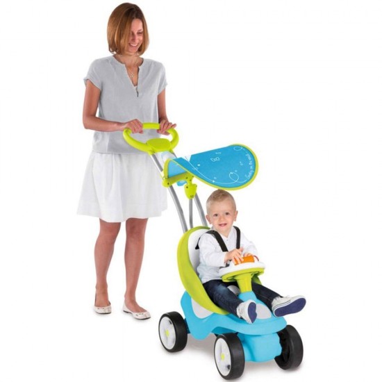 Masinuta de impins Smoby Bubble Go 2 in 1 Blue