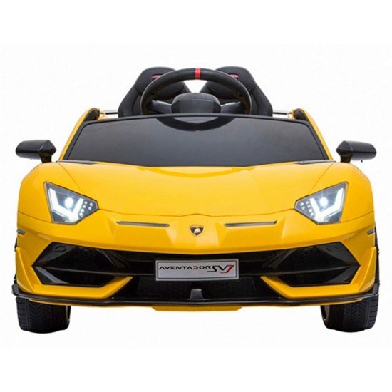 Masinuta electrica Chipolino Lamborghini Aventador SVJ yellow cu roti EVA