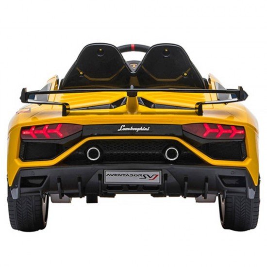 Masinuta electrica Chipolino Lamborghini Aventador SVJ yellow cu roti EVA