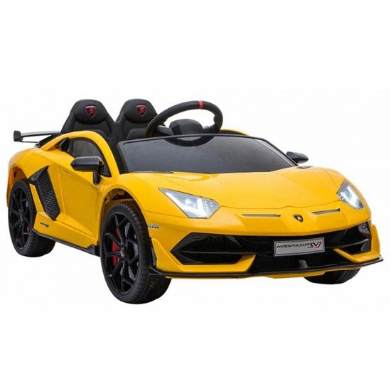 Masinuta electrica Chipolino Lamborghini Aventador SVJ yellow cu roti EVA