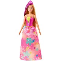 Papusa Barbie Dreamtopia printesa cu coronita roz