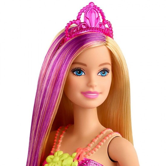 Papusa Barbie Dreamtopia printesa cu coronita roz