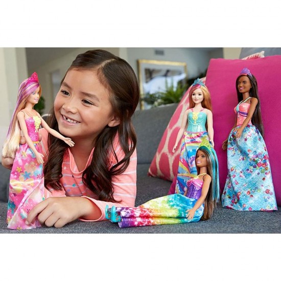 Papusa Barbie Dreamtopia printesa cu coronita roz