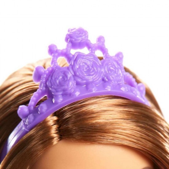 Papusa Barbie printesa cu rochita mov
