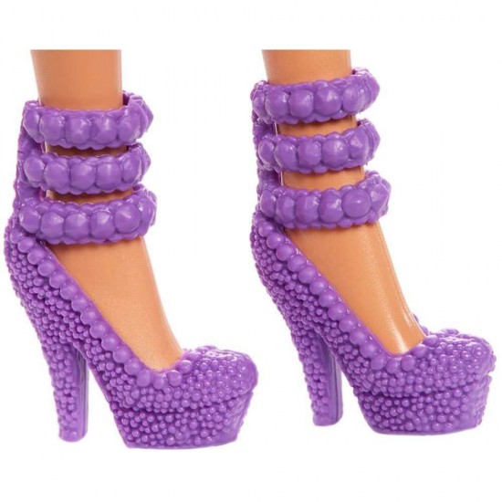 Papusa Barbie printesa cu rochita mov