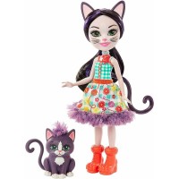 Papusa Enchantimals Mattel Ciesta Cat cu figurina Climber