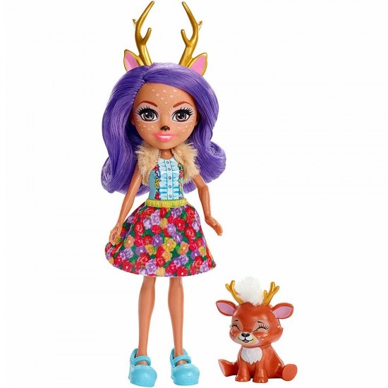 Papusa Enchantimals Mattel Danessa Deer cu figurina
