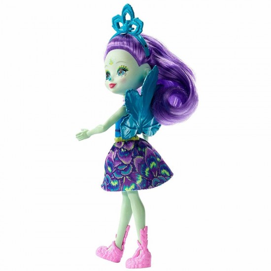 Papusa Enchantimals Mattel Patter Peacock cu figurina