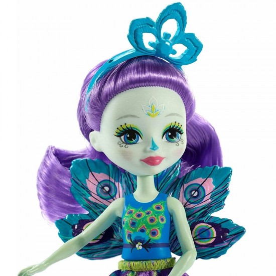 Papusa Enchantimals Mattel Patter Peacock cu figurina