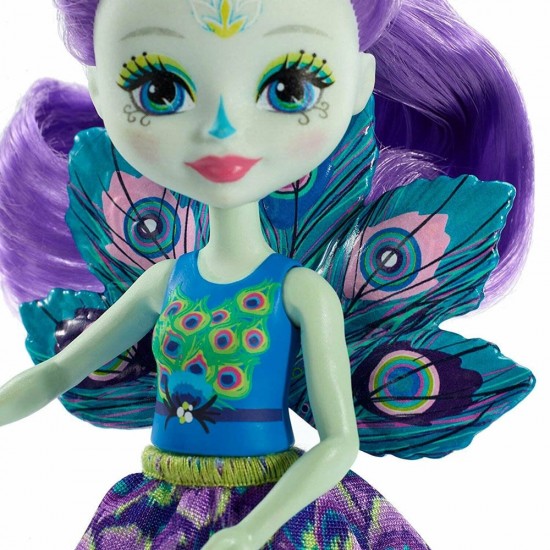 Papusa Enchantimals Mattel Patter Peacock cu figurina