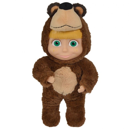 Papusa Simba Masha 25 cm in costum de urs
