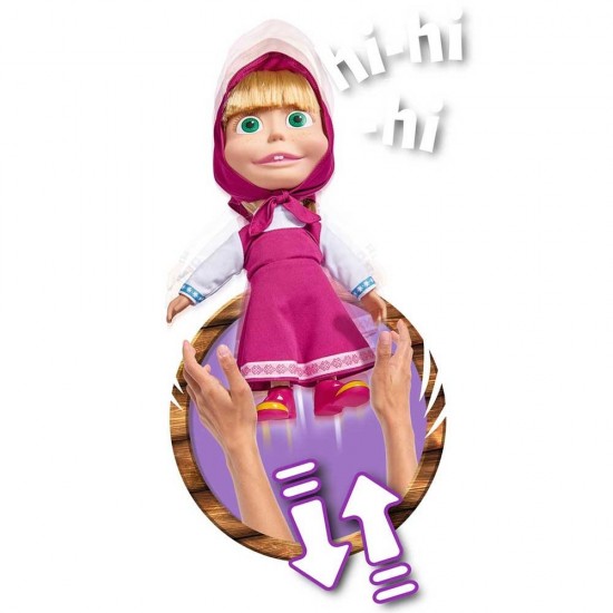 Papusa Masha ne miscam si radem 30 cm