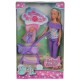 Papusa Simba Steffi Love Baby Walk 29 cm mov cu carucior si accesorii