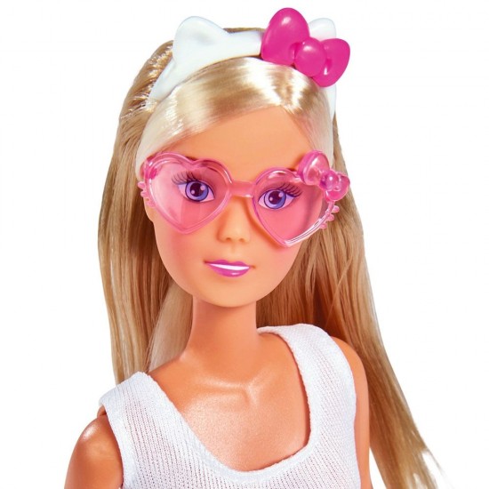 Papusa Simba Steffi Love Hello Kitty Travel 29 cm cu accesorii