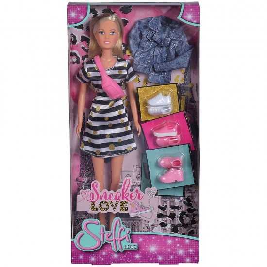 Papusa Simba Steffi Love Sneaker Love 29 cm cu accesorii