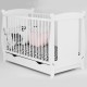 Patut copii din lemn Hubners Laura 120x60 alb cu sertar