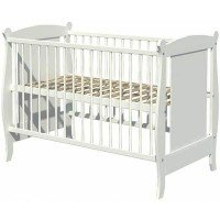 Patut copii din lemn Hubners Laura 120x60 cm Alb