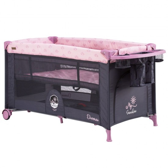 Patut pliabil Chipolino Dorme Peony Pink