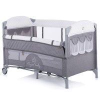 Patut pliabil Chipolino Merida Graphite cu laterala culisanta