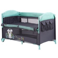 Patut pliabil Chipolino Merida Mint cu laterala culisanta