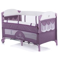 Patut pliabil Chipolino Merida Orchid cu laterala culisanta