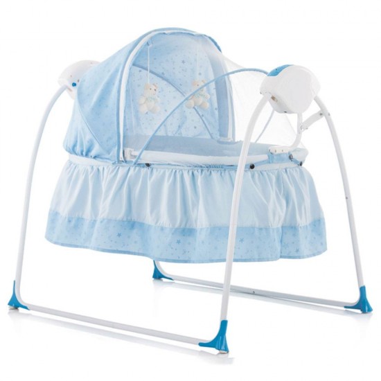 Patut si leagan electric Chipolino Rock-a-bye Baby Blue