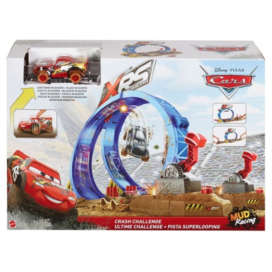 Pista de masini Disney Cars Mattel XRS cu masinuta