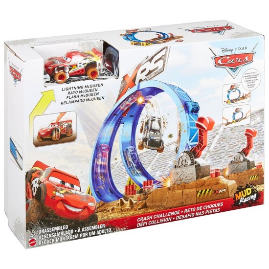 Pista de masini Disney Cars Mattel XRS cu masinuta