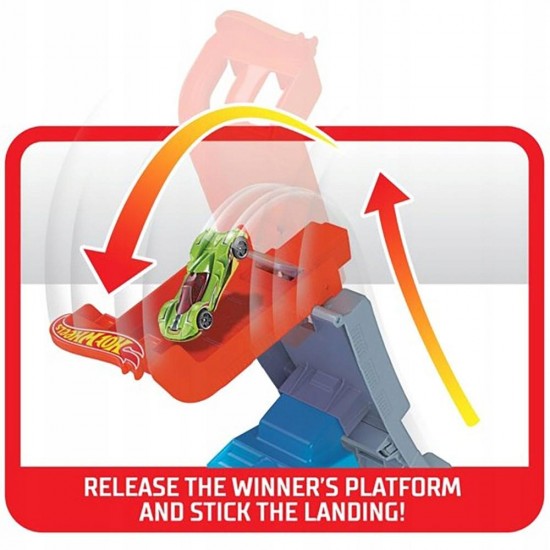 Pista de masini Hot Wheels Mattel Hill Climb Champion cu masinuta