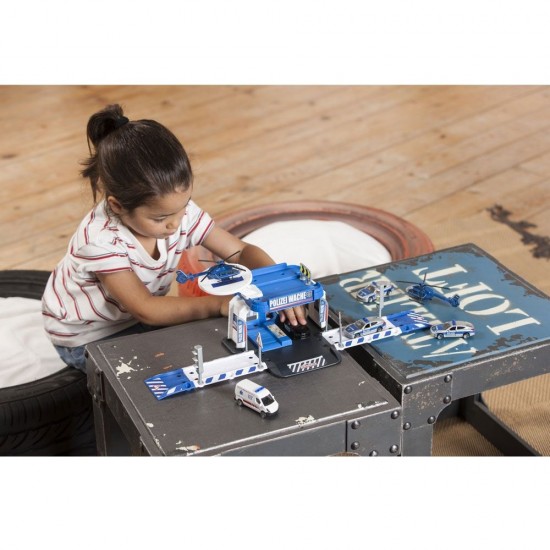 Pista de masini Majorette Creatix Statie de Politie cu 1 masinuta