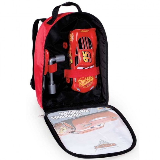 Rucsac Smoby cu unelte si masinuta McQueen