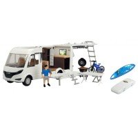 Set rulota Dickie Toys Playlife Camper cu figurina si accesorii