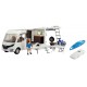 Set rulota Dickie Toys Playlife Camper cu figurina si accesorii