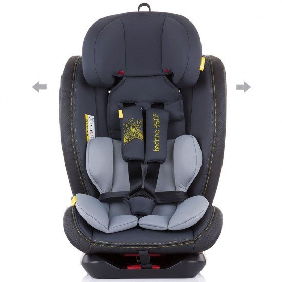 Scaun auto copii Chipolino Techno 0-36 kg Asphalt cu sistem Isofix