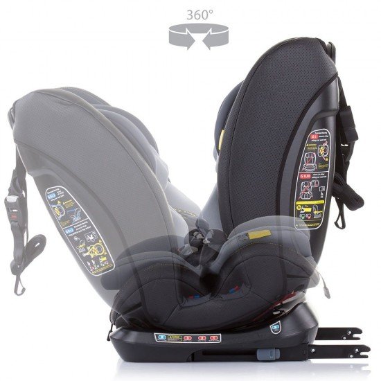 Scaun auto copii Chipolino Techno 0-36 kg Asphalt cu sistem Isofix