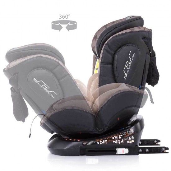 Scaun auto Chipolino Twist 0-36 kg Mocca cu sistem Isofix