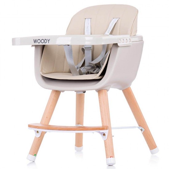 Scaun de masa copii Chipolino Woody Mocca