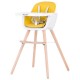 Scaun de masa copii Chipolino Woody Yellow