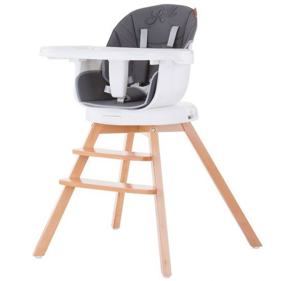 Scaun de masa cu sezut rotativ Chipolino Rotto 3 in 1 Asphalt