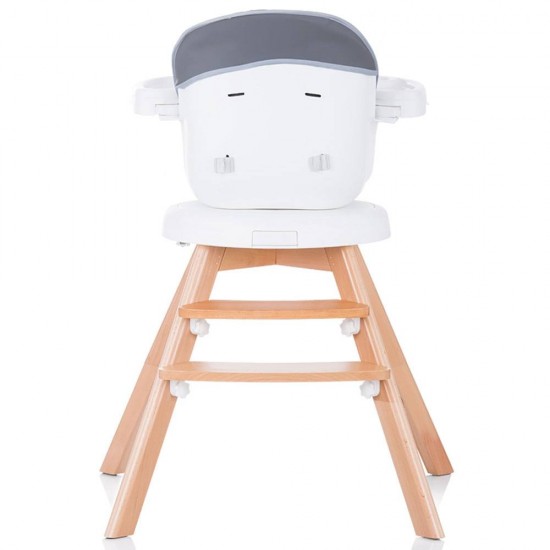 Scaun de masa cu sezut rotativ Chipolino Rotto 3 in 1 Graphite